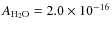 $A_{\rm H_{2}O}=2.0\times10^{-16}$