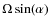 $ \Omega \sin(\alpha)$