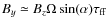 $B_y \simeq B_z \Omega \sin(\alpha) \tau_{\rm ff} $