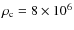 $\rho_{\rm c} = 8 \times 10^6$