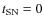 $t_{\rm SN} = 0$