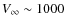 $V_{\infty}\sim 1000$