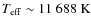 $T_{\rm eff} \sim 11~688 \;\rm K$