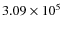 $3.09 \times 10^5$