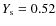 $Y_{\rm s} = 0.52$