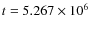 $t = 5.267 \times 10^6 $