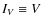 $I_{V}\equiv V$