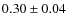 $0.30 \pm 0.04$