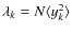 $\lambda_k = N \langle y^2_k\rangle$
