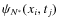 $\psi_{N^*}(x_i, t_j)$