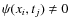 $\psi (x_i, t_j) \neq 0$