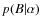 $p(B\vert\alpha )$