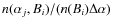 $n(\alpha
_{j},B_{i})/(n(B_{i})\Delta \alpha )$