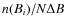 $n(B_{i})/N\Delta B$