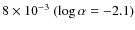 $8\times
10^{-3}\ (\log \alpha =-2.1)$