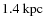 $1.4~{\rm kpc}$