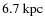 $6.7~{\rm kpc}$