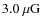 $3.0~\mu\rm G$