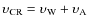 $\upsilon_{\rm
CR}=\upsilon_{\rm W} + \upsilon_{\rm A}$