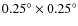 $0.25^{\circ} \times 0.25^{\circ}$