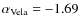 $\alpha_{\rm Vela}= -1.69$