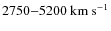 $2750{-}5200~{\rm km~s}^{-1}$