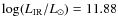 $ \log (L_{\rm IR}/{L}_\odot) =11.88$