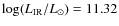 $ \log (L_{\rm IR}/{L}_\odot) =11.32$
