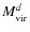 $M_{{\rm vir}}^{d}$