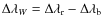 $\Delta {\lambda }_W=\Delta {\lambda }_{\rm r}-\Delta {\lambda }_{\rm b}$