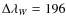 $\Delta {\lambda }_W = 196$