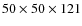 $50\times 50 \times 121$