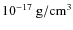 $\rm 10^{-17}~g/cm^{3}$
