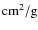 $\rm cm^{2}/g$