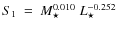 $S_{1}~=~M_{\star}^{0.010}~L_{\star}^{-0.252}$