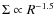 $\Sigma\propto R^{-1.5}$