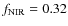 $f_{\rm NIR}=0.32$