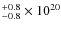 $^{+0.8}_{-0.8} \times 10^{20}$