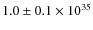 $1.0\pm{0.1}\times10^{35}$