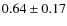 $0.64\pm0.17$