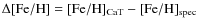 $\Delta{\rm [Fe/H]} = {\rm [Fe/H]}_{\rm CaT}-{\rm [Fe/H]}_{\rm spec}$