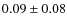 $0.09 \pm 0.08$