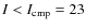 $I<I_{\rm cmp}=23$