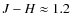 $J-H\approx1.2$