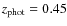 $z_{{\rm phot}} =0.45$
