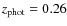 $z_{{\rm phot}} =0.26$