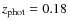 $z_{{\rm phot}} =0.18$