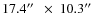 $17.4\hbox{$^{\prime\prime}$ }~\times ~10.3\hbox{$^{\prime\prime}$ }$