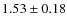 $1.53 \pm 0.18$