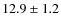 $12.9 \pm 1.2$
